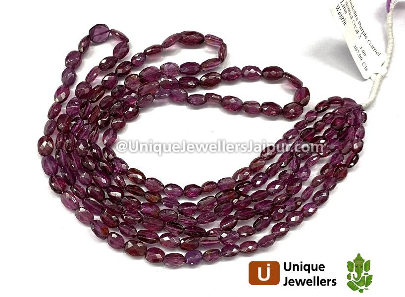 Rhodolite Purple Garnet Faceted Oval Beads